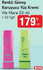 WE MARA RENKLİ GÜNEŞ KORUYUCU YÜZ KREMİ 50 ML 50 SPF